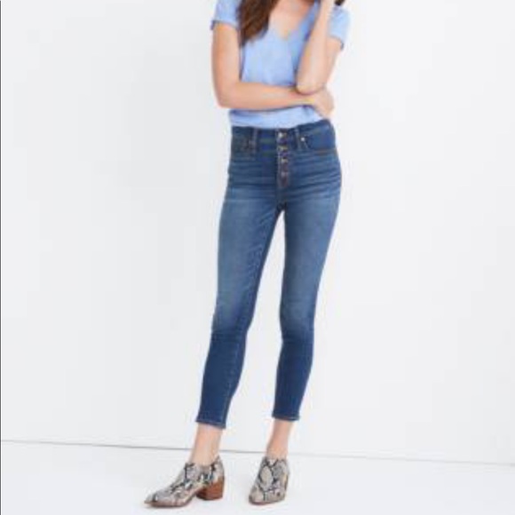 Madewell 9” Mid-Rise Skinny Crop Jeans - Picture 3 of 13